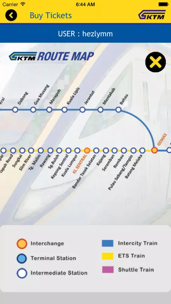 KTMB MobTicket Ekran Görüntüleri